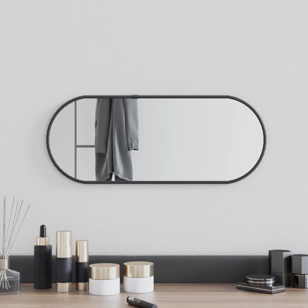 Vidaxl Wall Mirror 50x20 cm ovál černá