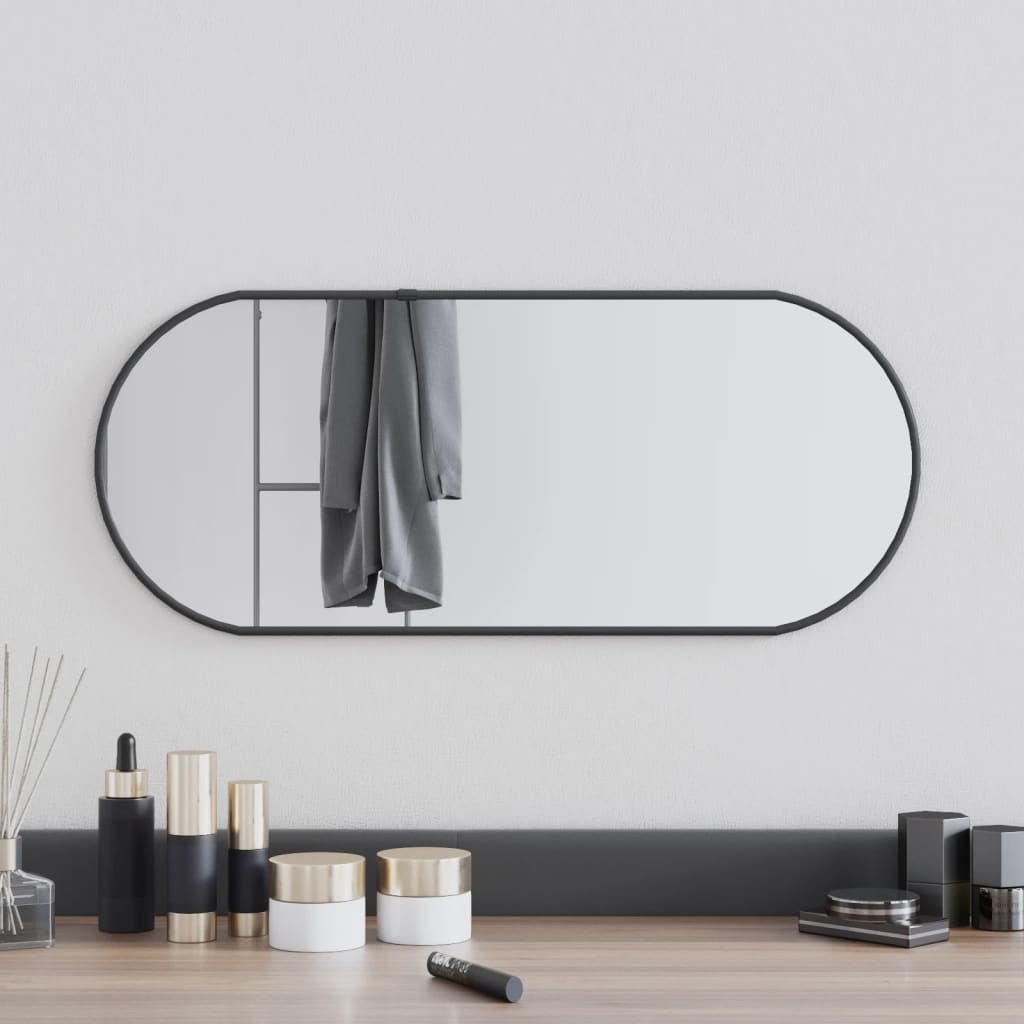 Vidaxl Wall Mirror 60x25 cm ovál černá