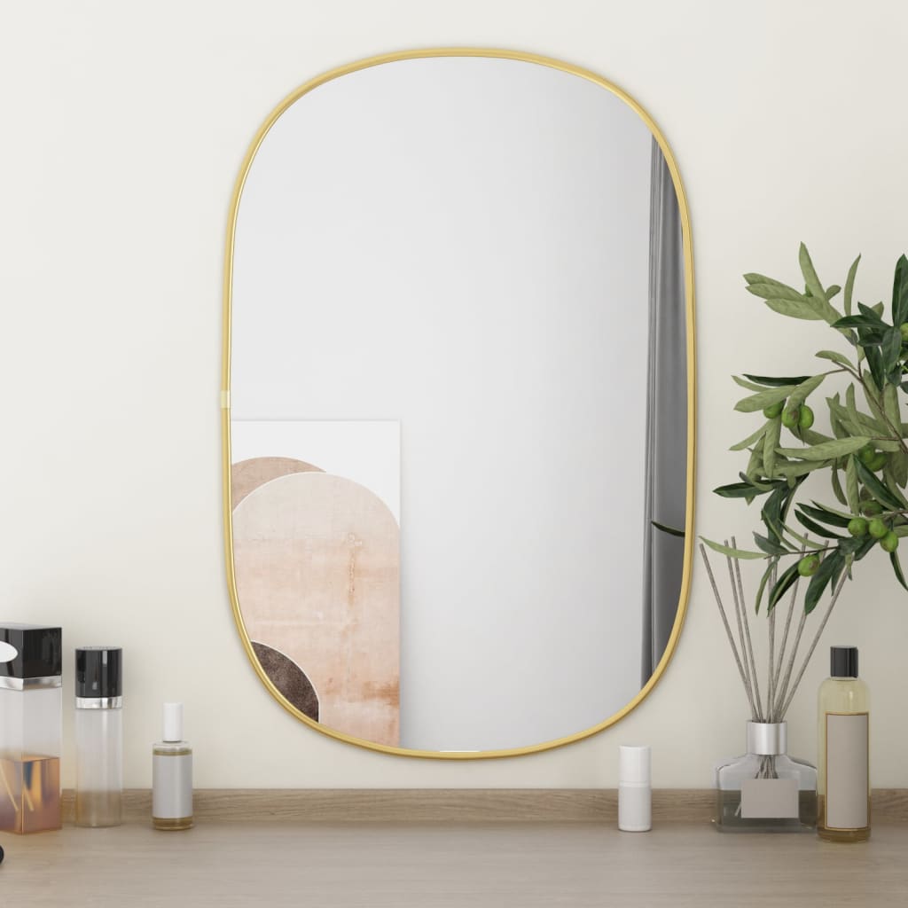 Vidaxl Wall Mirror 60x40 cm guldfärgad