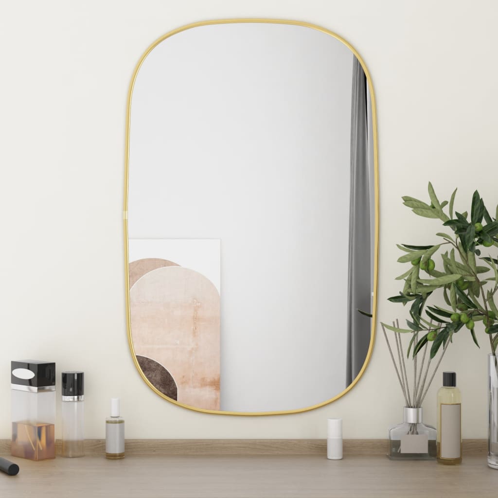 Miroir mural vidaxl 70x45 cm de couleur or