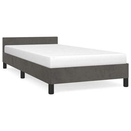 Vidaxl bedframe zonder matras 100x200 cm fluweel donkergrijs