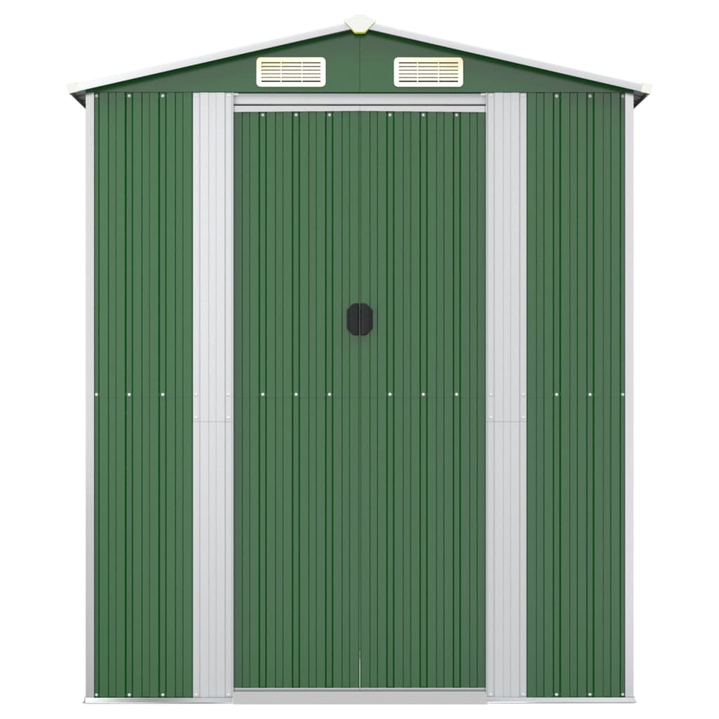 Vidaxl Garden Shed 192x108x223 cm galvaniseret stålgrøn