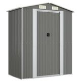 Vidaxl Garden Shed 192x108x223 cm Galvaniseret stållysgrå