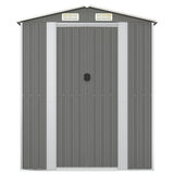 Vidaxl Garden Shed 192x108x223 cm Galvaniseret stållysgrå