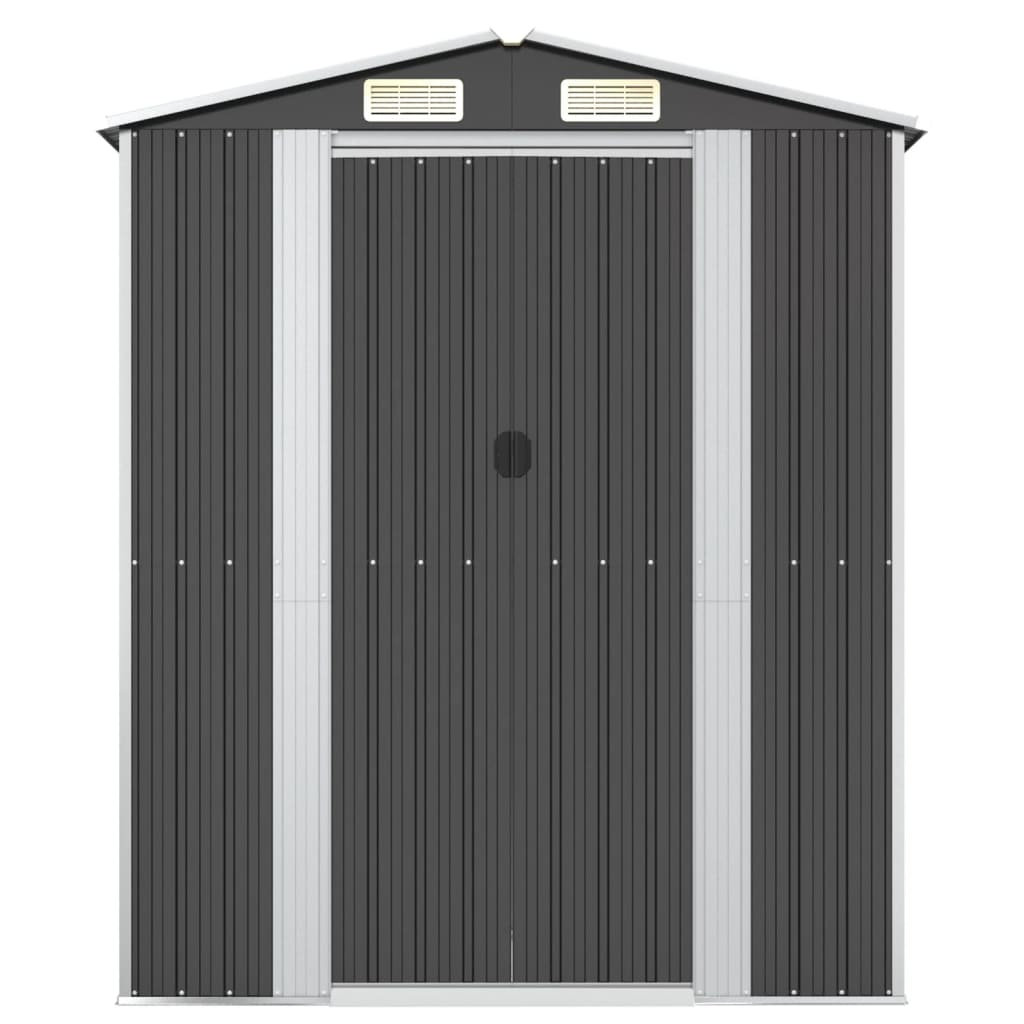 Vidaxl Garden Shed 192x108x223 cm galvaniseret stål antracit -farvet