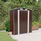 Vidaxl Garden Shed 192x108x223 cm galvaniseret stål mørkebrun