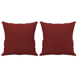 Vidaxl decorative cushions 2 st 40x40 cm fabric wine red