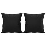 Vidaxl Coussins décoratifs 2 ST 40x40 cm en cuir artificiel noir