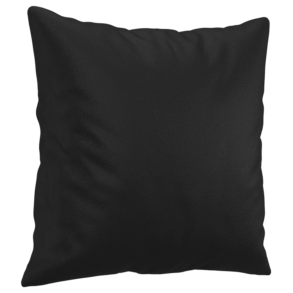 Vidaxl Coussins décoratifs 2 ST 40x40 cm en cuir artificiel noir