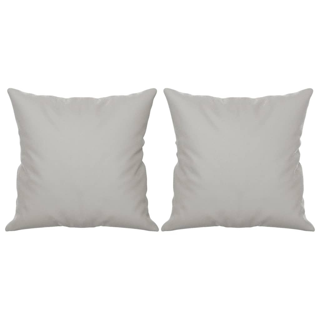 Vidaxl decorative cushions 2 pcs 40x40 cm microfiber fabric light gray