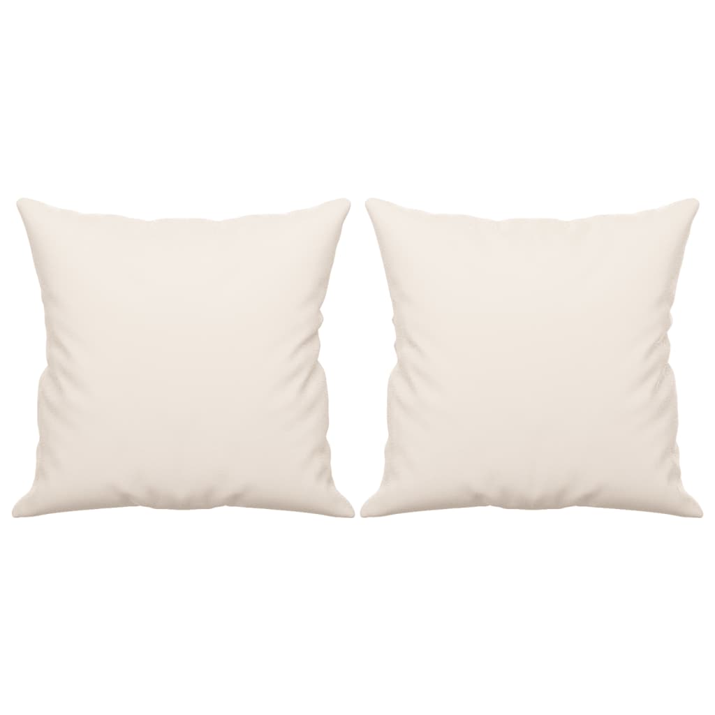 Vidaxl decorative cushions 2 pcs 40x40 cm microfiber fabric beige