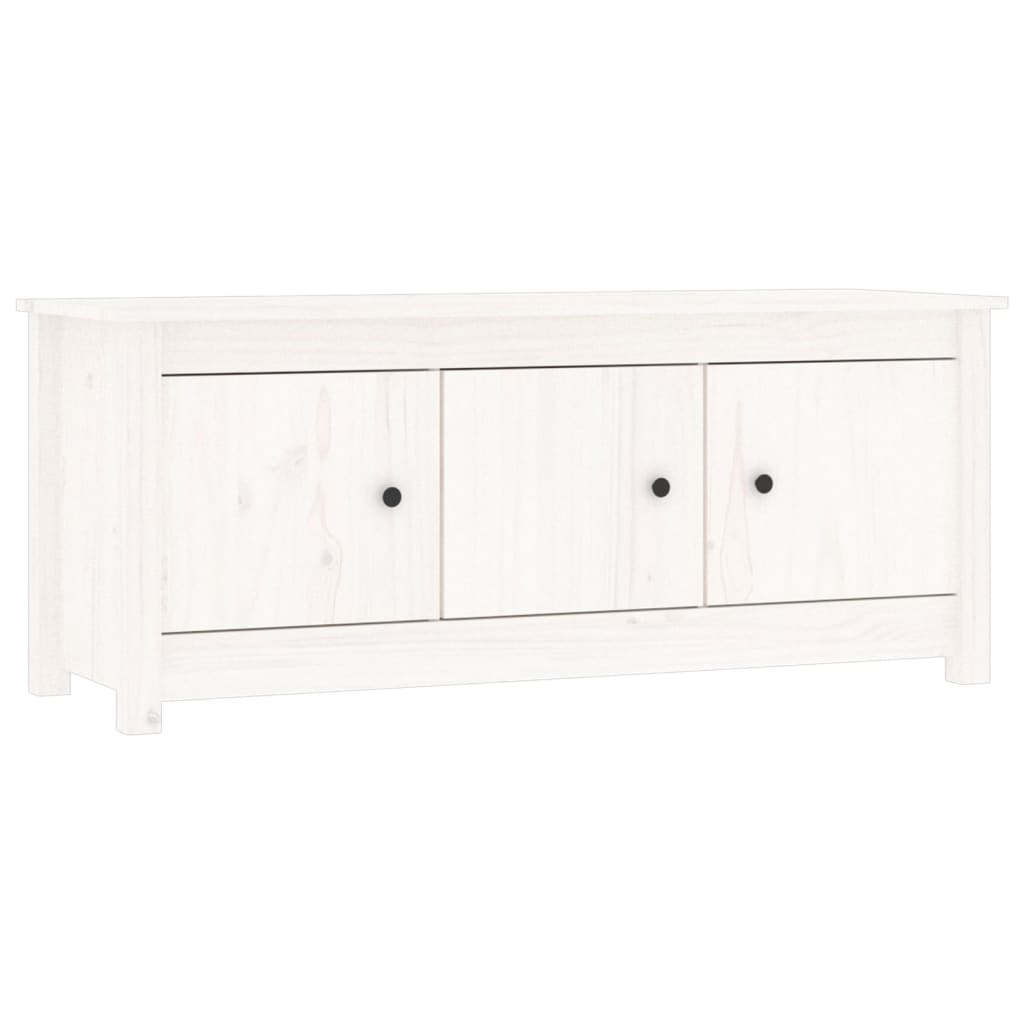 Armoire à chaussures Vidaxl 110x38x45,5 cm en pin massif blanc