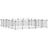 Vidaxl Pets Cage se dveřmi 20 panelů 35x35 cm ocelová černá