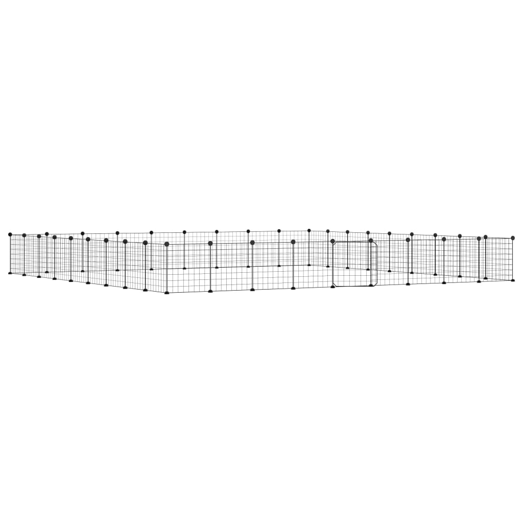 Vidaxl Pets Cage With Door 36 Panels 35x35 cm ocel černá