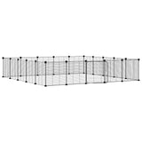 Cage Vidaxl animaux avec porte 20 panneaux 35x35 cm en acier noir