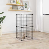 Vidaxl Pets Cage med 8 paneler 35x35 cm stål svart