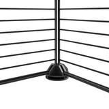 Vidaxl Petts Cage avec porte 8 panneaux 35x35 cm en acier noir