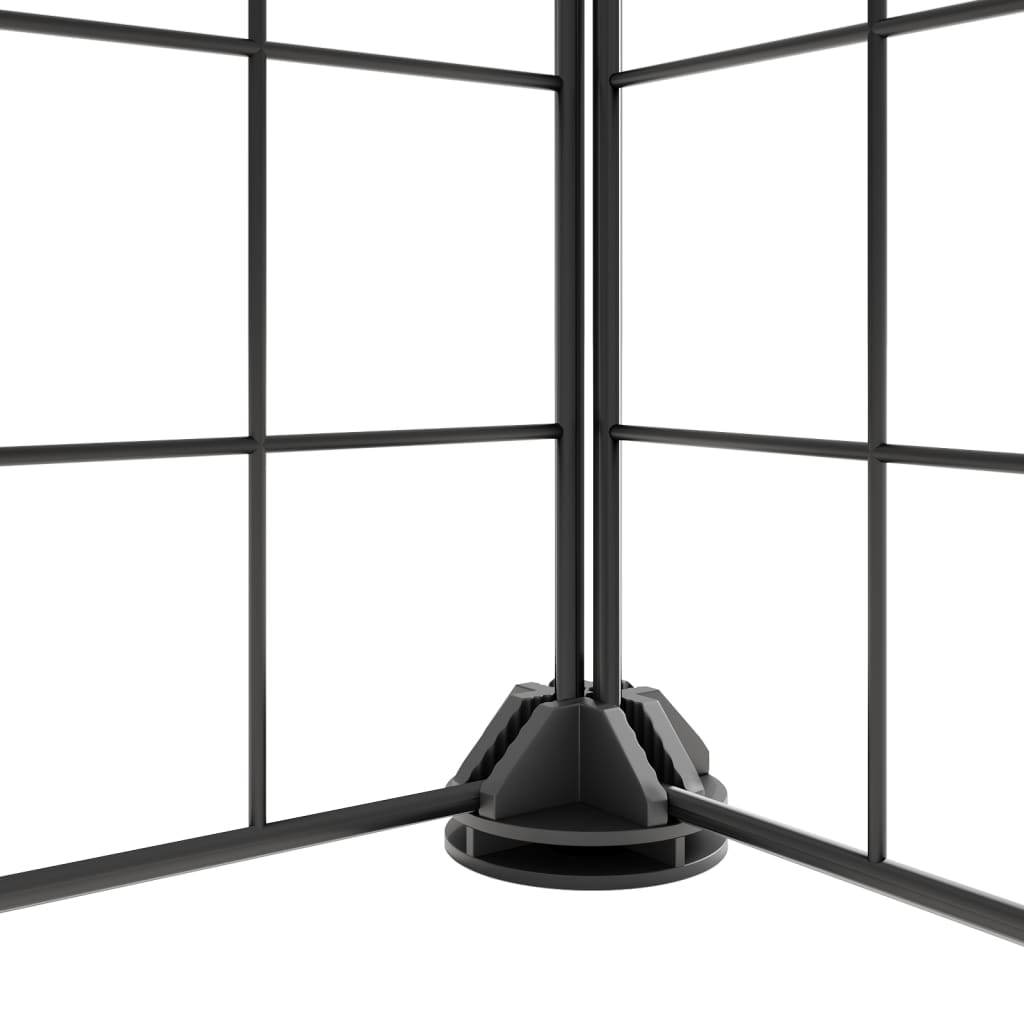 Cage Vidaxl animaux avec porte 20 panneaux 35x35 cm en acier noir