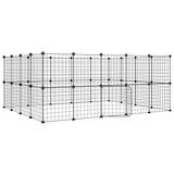 Vidaxl Pets Cage With Door 36 Panels 35x35 cm ocel černá