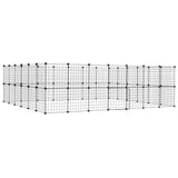 Vidaxl Pets Cage s dveřmi 52 panely 35x35 cm ocel černá