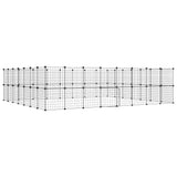 Vidaxl PET Cage se dveřmi 60 panelů 35x35 cm ocel černá