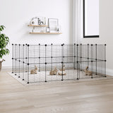 Vidaxl Pets Cage With Door 36 Panels 35x35 cm ocel černá