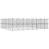 Vidaxl PET Cage se dveřmi 60 panelů 35x35 cm ocel černá