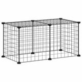 Vidaxl Pets Cage s 8 panely 35x35 cm Steel Black