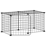 Vidaxl Pets Cage se dveřmi 8 panelů 35x35 cm ocel černá