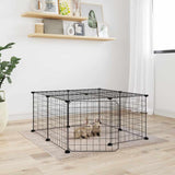 Vidaxl Pets Cage z drzwiami 12 paneli 35x35 cm stalowa czarna