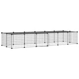 Vidaxl Pets Cage se dveřmi 28 panelů 35x35 cm ocel černá