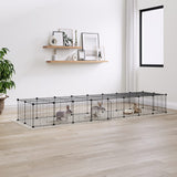 Vidaxl Pets Cage With Door 36 Panels 35x35 cm ocel černá