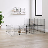 Vidaxl Pets Cage With Door 36 Panels 35x35 cm ocel černá