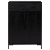 Vidaxl Shoe Cabinet 75x40x110 cm Solid fyrretræ sort