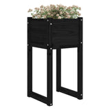 Vidaxl Planters 2 ST 40x40x81 cm Trdna bora črna