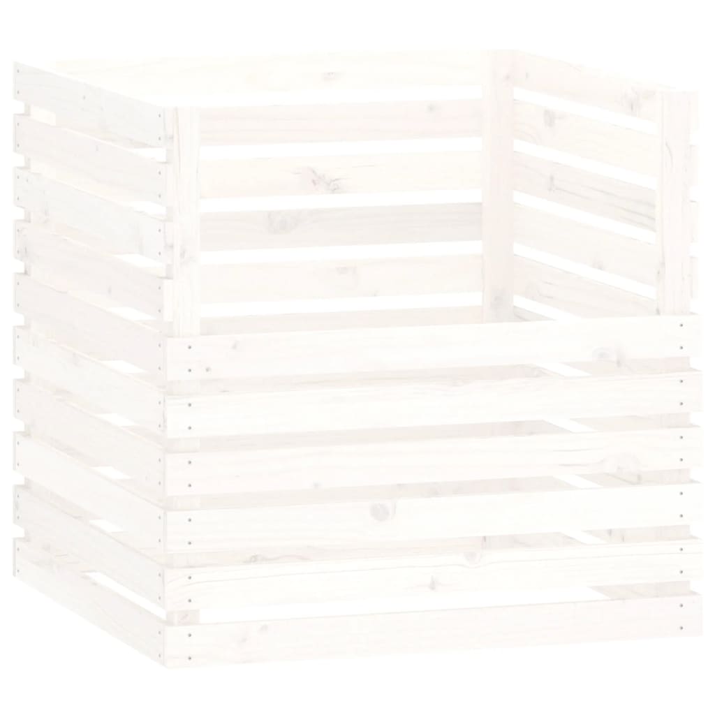 Vidaxl Compost bin 80x80x78 cm Solid pine white