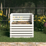 Vidaxl Compost bin 80x80x78 cm Solid pine white