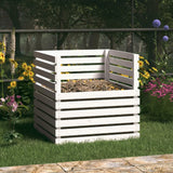 Vidaxl Compost bin 80x80x78 cm Solid pine white