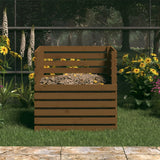 VIDAXL COMPOST BIN 80X80X78 CM Solid Pine Honey Brown