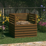 VIDAXL COMPOST BIN 80X80X78 CM Solid Pine Honey Brown