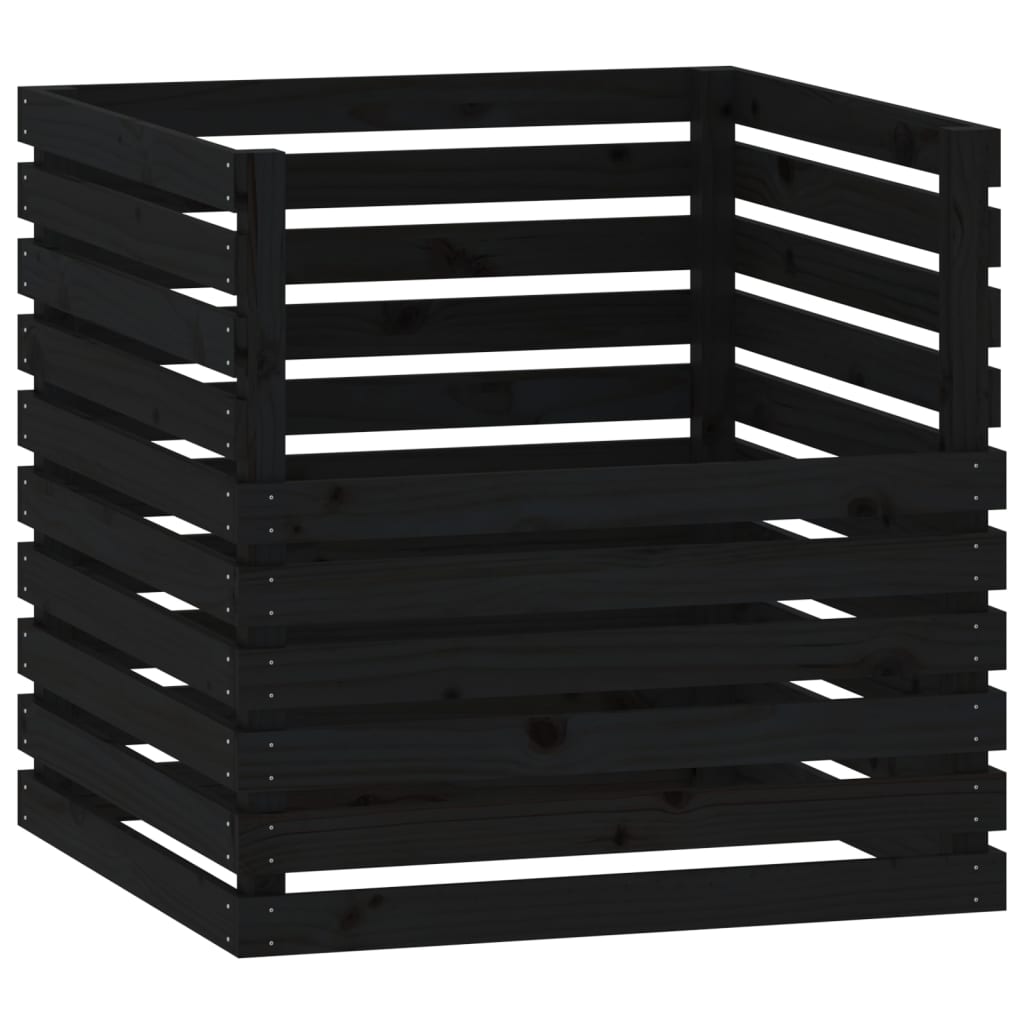 Vidaxl Compost bin 80x80x78 cm Solid pine black