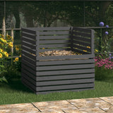 Vidaxl Compost Bin 100x100x102 cm Solid Pine Grey