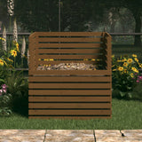 Vidaxl compost bin 100x100x102 cm de pino sólido marrón marrón