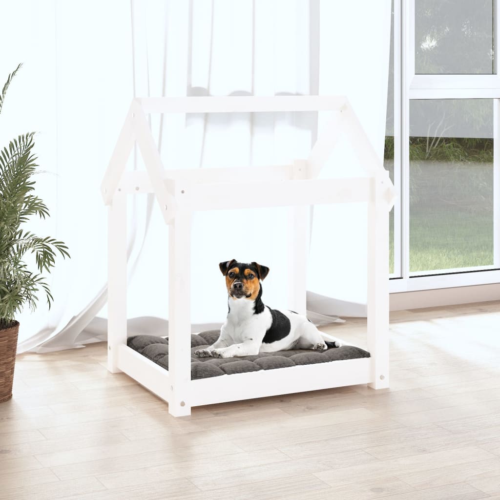 VidaXL Dog bed 61x50x70 cm Solid pine white