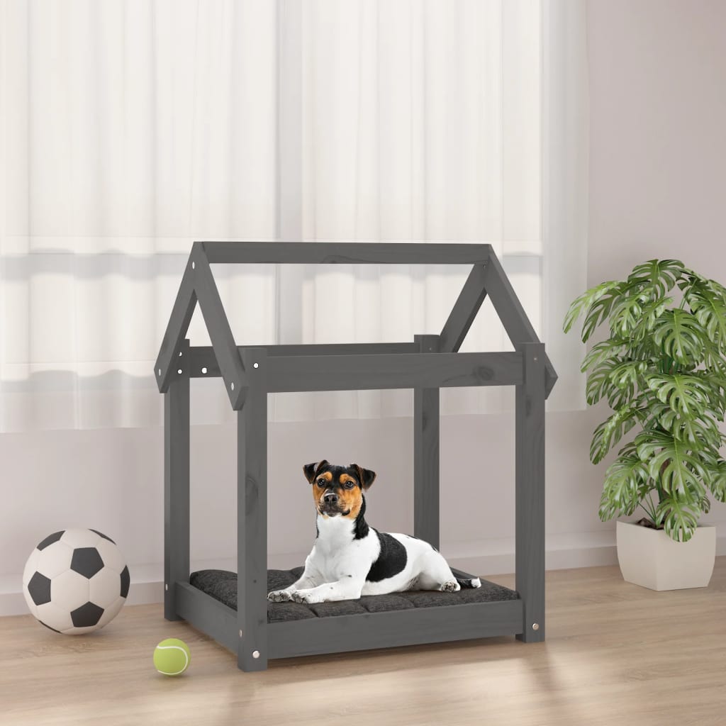 VidaXL dog basket 61x50x70 cm Solid pine Gray