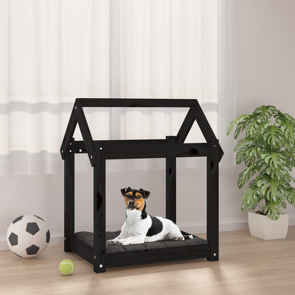 Vidaxl dog basket 61x50x70 cm Solid pine black