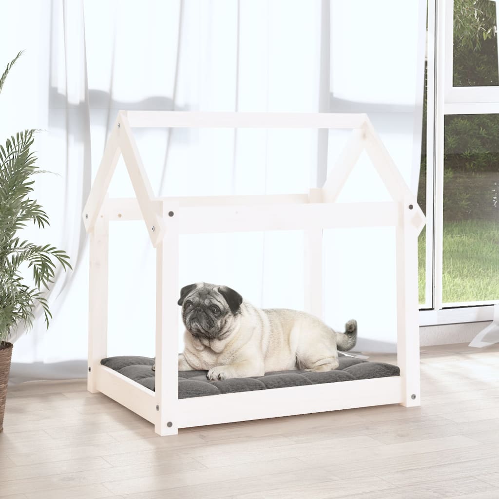 Vidaxl dog bed 71x55x70 cm Solid pine white