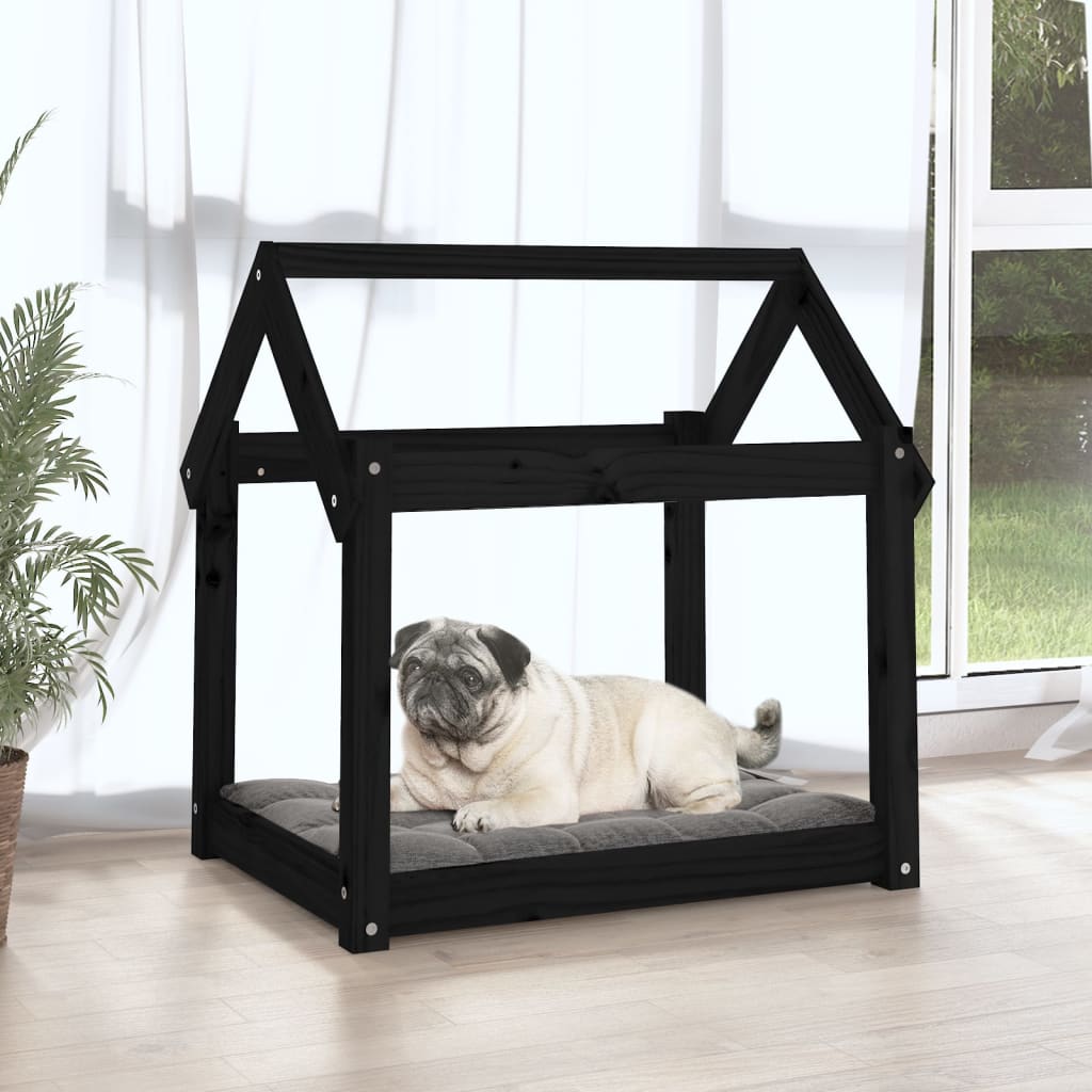 VidaXL dog basket 71x55x70 cm Solid pine black