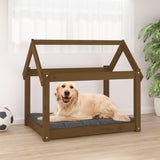 Vidaxl Dog Basket 81x60x70 cm Pine solide Honey Brown