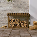 Vidaxl Fireplace 108x64.5x78 cm Solid pine honey brown